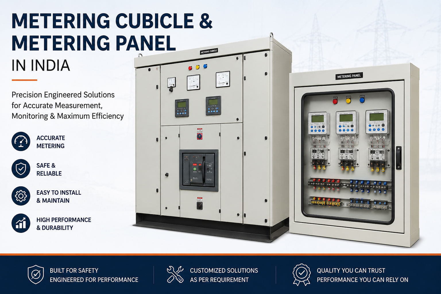 Metering Cubicle and Metering Panel in India for accurate power metering and electrical distribution by Power-Grid Switchgears Pvt. Ltd.